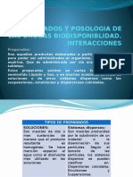 Preparados y Posologia de Las Drogas Biodisponiblidad