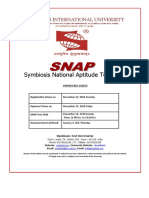 Symbiosis National Aptitude Test 2016