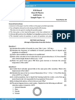 ICSE Board Class IX Physics Gold Series Sample Paper - 4: Time: 2 Hrs Total Marks: 80 General Instructions