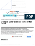 A Complete Tutorial To Learn Data Science in R From Scratch