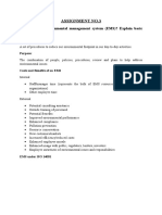 Assignment No.3: What Is Environmental Management System (EMS) ? Explain Basic EMS Framework?