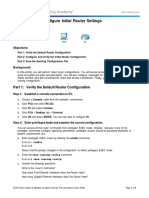 6.4.1.3 Packet Tracer - Configure Initial Router Settings PDF