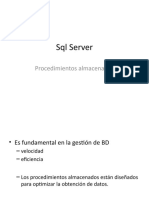 SQL Server - Procedimientos Almacenados