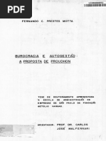 MOTTA, Fernando Prestes - Burocracia e Autogestão - A Proposta de Proudhon PDF