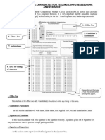 Instructions For OMR Sheet PDF