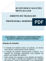 Roteiro de Estudos e Macetes Prova Da Oab Direito Do Trabalho PDF