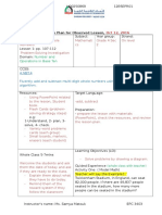 Long Lesson Plan For Observed Lesson,: Number and Operations in Base Ten