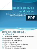 Complemento Oblíquo e Modificador