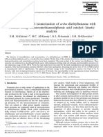 Transalkylation and Isomerization of Ortho-Diethylbenzene With Benzene Using Trifluoromethanesulphonic Acid Catalyst: Kinetic Analysis