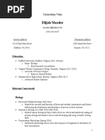 Elijah Meador CV Curriculum Vitae