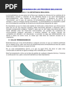 Termodinámica en Los Procesos Biologicos