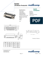 D-Sub Receptacles: PCB Right Angle (8.08mm Footprint)