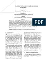 A Survey of Mac Protocols For Wireless Sensor Networks: Rajesh Yadav