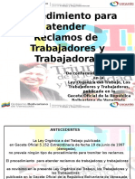 Procedimiento de Reclamo Ante La Inspectoria Del Trabajo