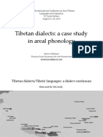 Tibetan Dialects: A Case Study in Areal Phonology