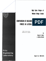 Comparison of Measured and Theoretical Forc, Es in Lateral Bracing Members