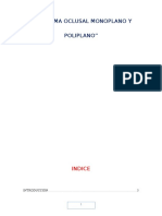 Esquema Oclusal Monoplano y Poliplano