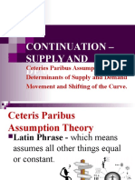 Ceteris Determinants Changes