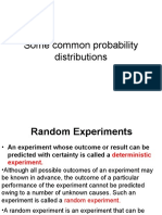 Some Common Probability Distributions