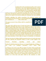 General Provision Regarding Search and Seizure Section 91 With The Head Note Process To Compel Production of Things of