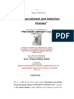 " Recruitment and Selection Process": "Precision Camshaft LTD."