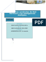 2.2 Descripción Analítica de Las Teorías Cerebrales de Ned Hermann y Las Inteligencias Múltiples Autoguardado