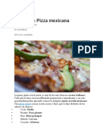 Receta de Pizza Mexicana