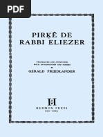 Pirke de Rabbi Eliezer (Translated and Annotated With Introduction and Indices by Gerald Friedlander)