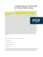 Comparison of Dependency Theory With Modernization Theory Politics Essay