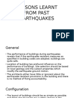 Lessons Learnt From Past Eathquakes