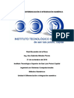 Investigación Diferenciación e Integración Numérica - Raúl Escandón de La Rosa