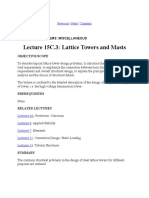 Lecture 15C.3: Lattice Towers and Masts: Esdep WG 15C Structural Systems: Miscellaneous