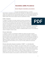 Introduction To Alternative Dispute Resolution