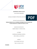 Estudio de Riesgo Sísmico de Las Viviendas Informales Del Distrito de Víctor Larco de La Ciudad de Trujillo - 2016