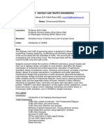 CE312 Highway and Traffic Engineering