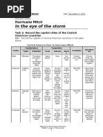 Hurricane Mitch Answer Sheet