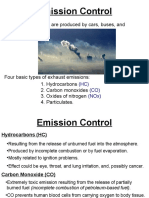 Emission Control: Exhaust Emissions Are Produced by Cars, Buses, and