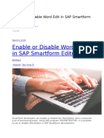 Enable or Disable Word Edit in SAP Smartform Editor