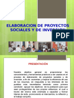 Elaboracion de Proyectos Sociales de Inversion