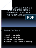 Simplecircuitusing 3 Way Switch (S3W) Schematic Diagram Pictorialdrawing