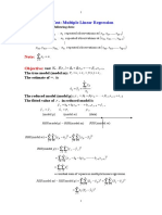 6.8 Lack of Fit Test: Multiple Linear Regression: Objective