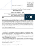 Evaluation of The Potential Bene"ts of Lot Streaming in #Ow-Shop Systems