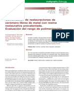 Cementacion de Restauraciones de Ceromero Libre de Metal Con Resina