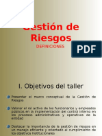 Definiciones en La Gestión de Riesgos