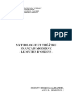 Mythologie Et Theatre Francais Moderne - Le Mythe D'oedipe