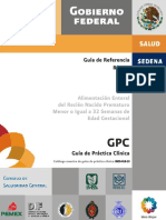 Alimentación Enteral Del Recien Nacido Prematuro Menor o Igual A 32 Semanas de Edad Gestacional PDF