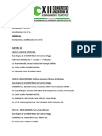 Cronograma XII Congreso Argentino de Acompañamiento Terapeutico