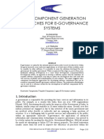 Some Component Generation Approaches For E-Governance Systems