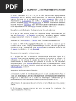 Desarrollo de La Educación y Las Instituciones Educativas en Guatemala