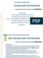 The Separation of Powers